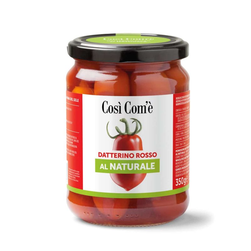 3 Barattoli di Pomodorino Datterino Rosso al Naturale da 350g cad.