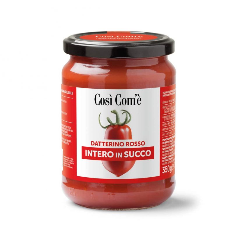 3 Barattoli di Datterino Rosso Intero in Succo da 350g cad.