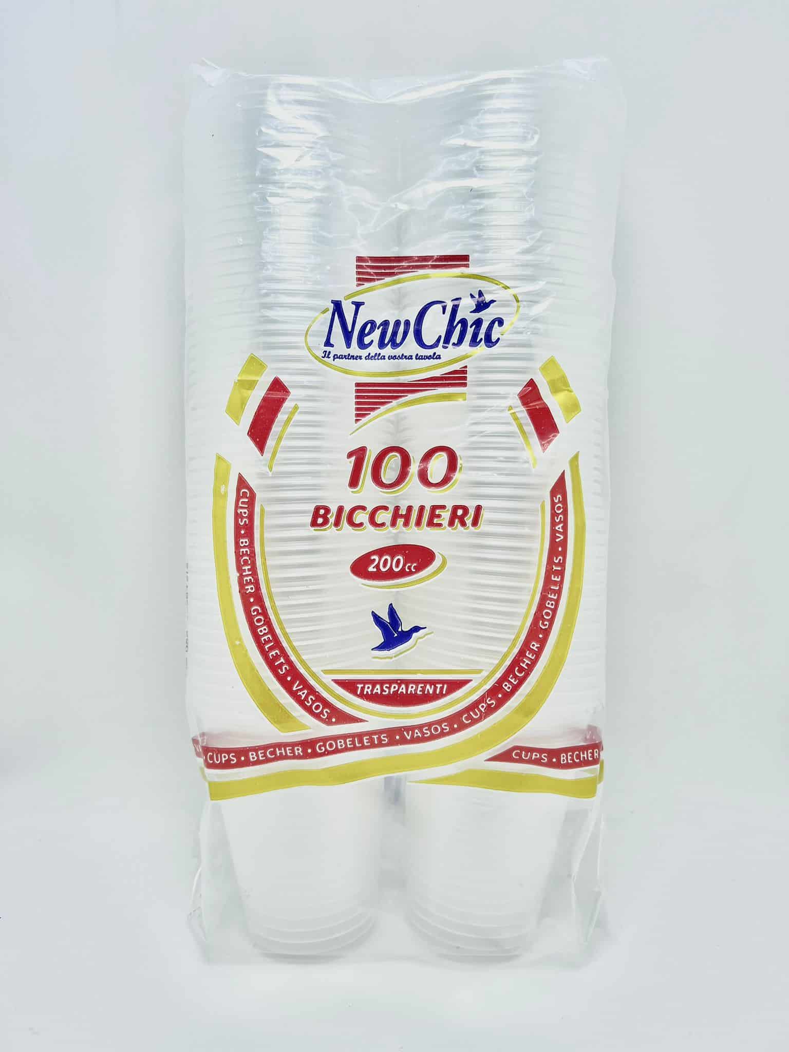 500 BICCHIERI PLASTICA MONOUSO 200 CC BICCHIERE ACQUA BIANCO 200ml usa e  getta